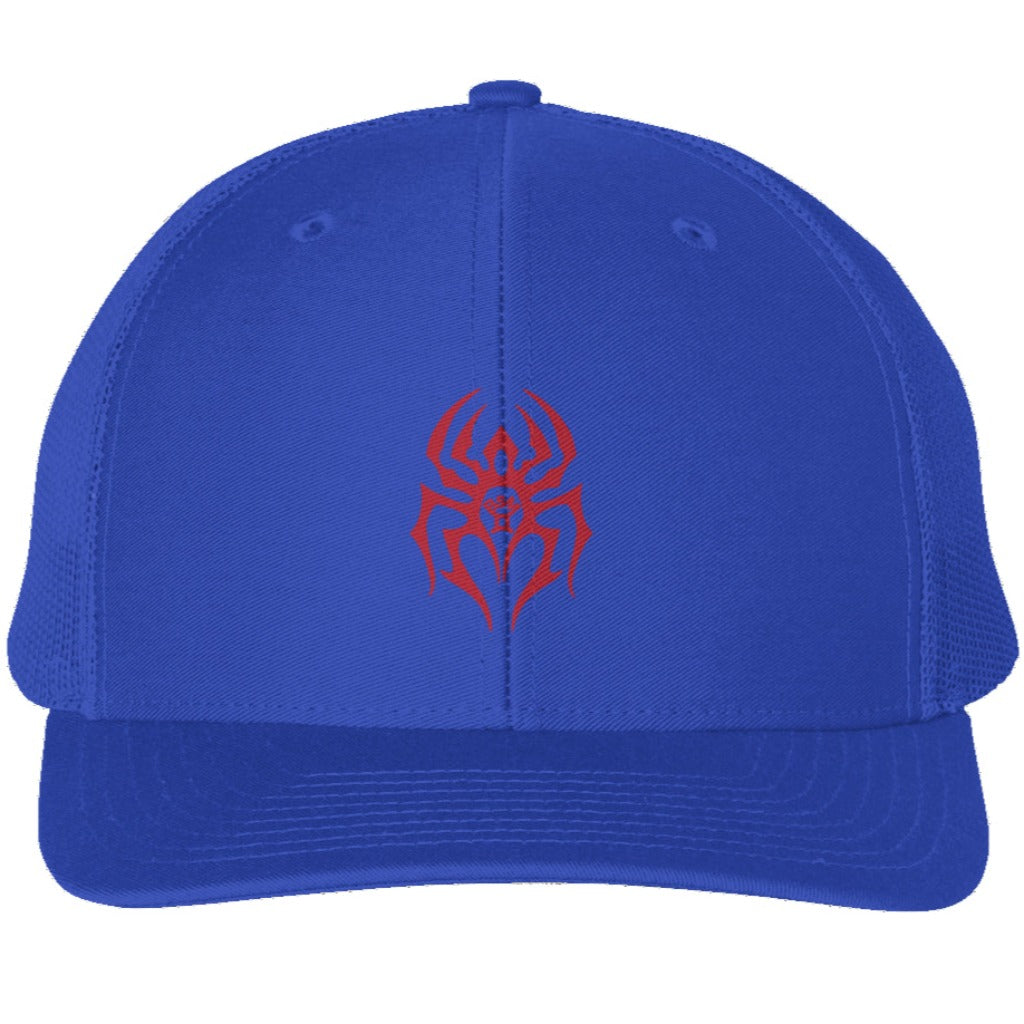 Black Spider Snapback Trucker Cap (royal blue)