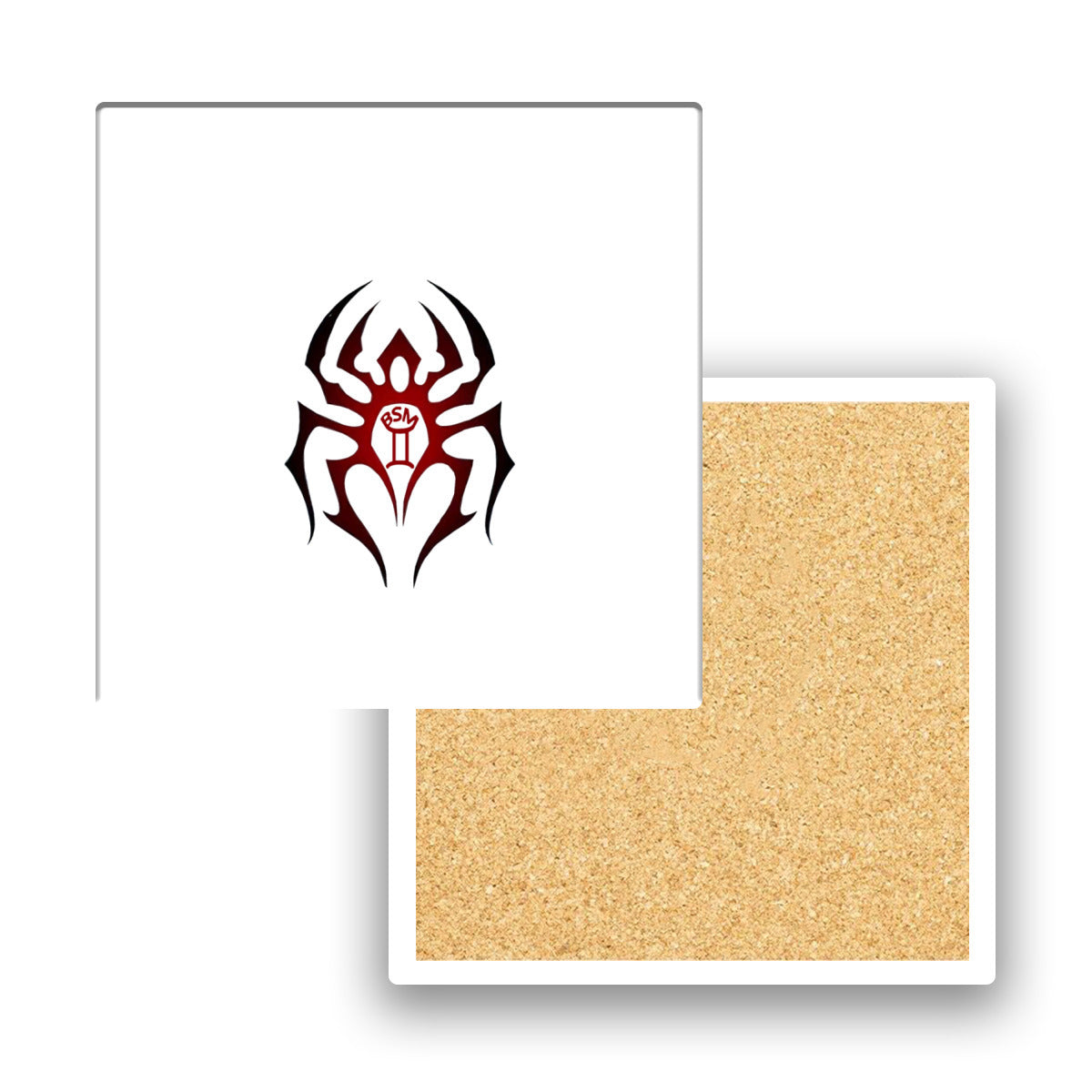 Black Spider Sqaure Ceramic Coasters