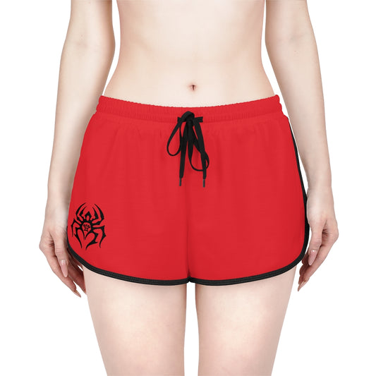 Women's Black Spider (Red w/Black Logo) Relaxed Shorts