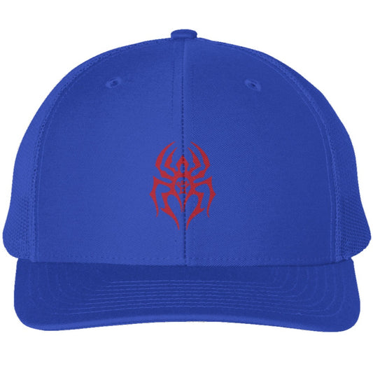 Black Spider Snapback Trucker Cap (royal blue)