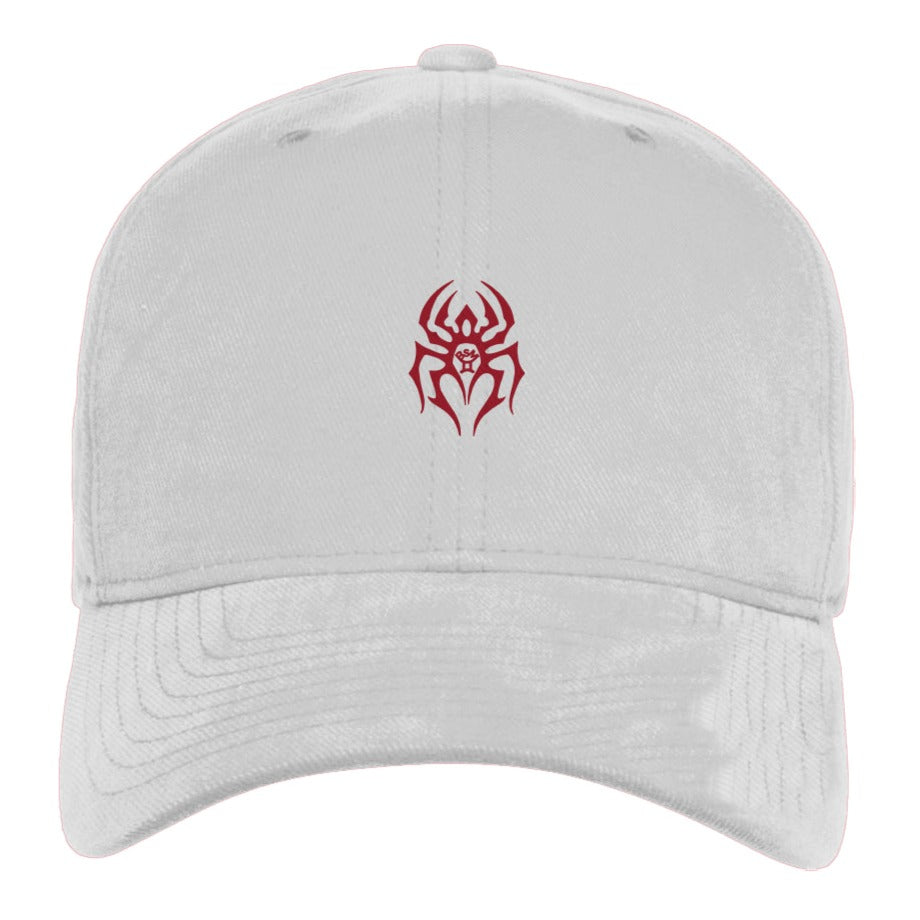 Red BSM Brushed Twill Cap - White