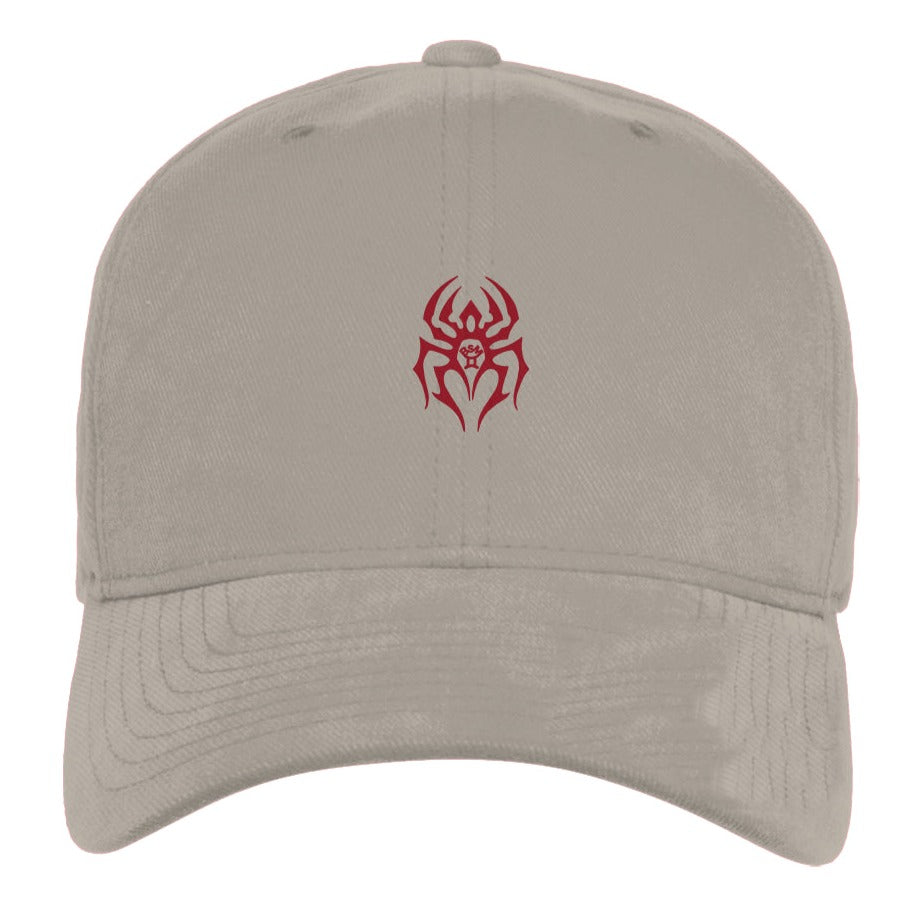 Red BSM Logo Brushed Twill Cap - stone