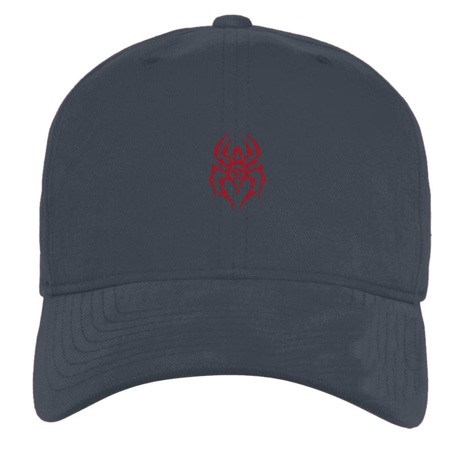 Red BSM Logo Brushed Twill Cap - steel grey