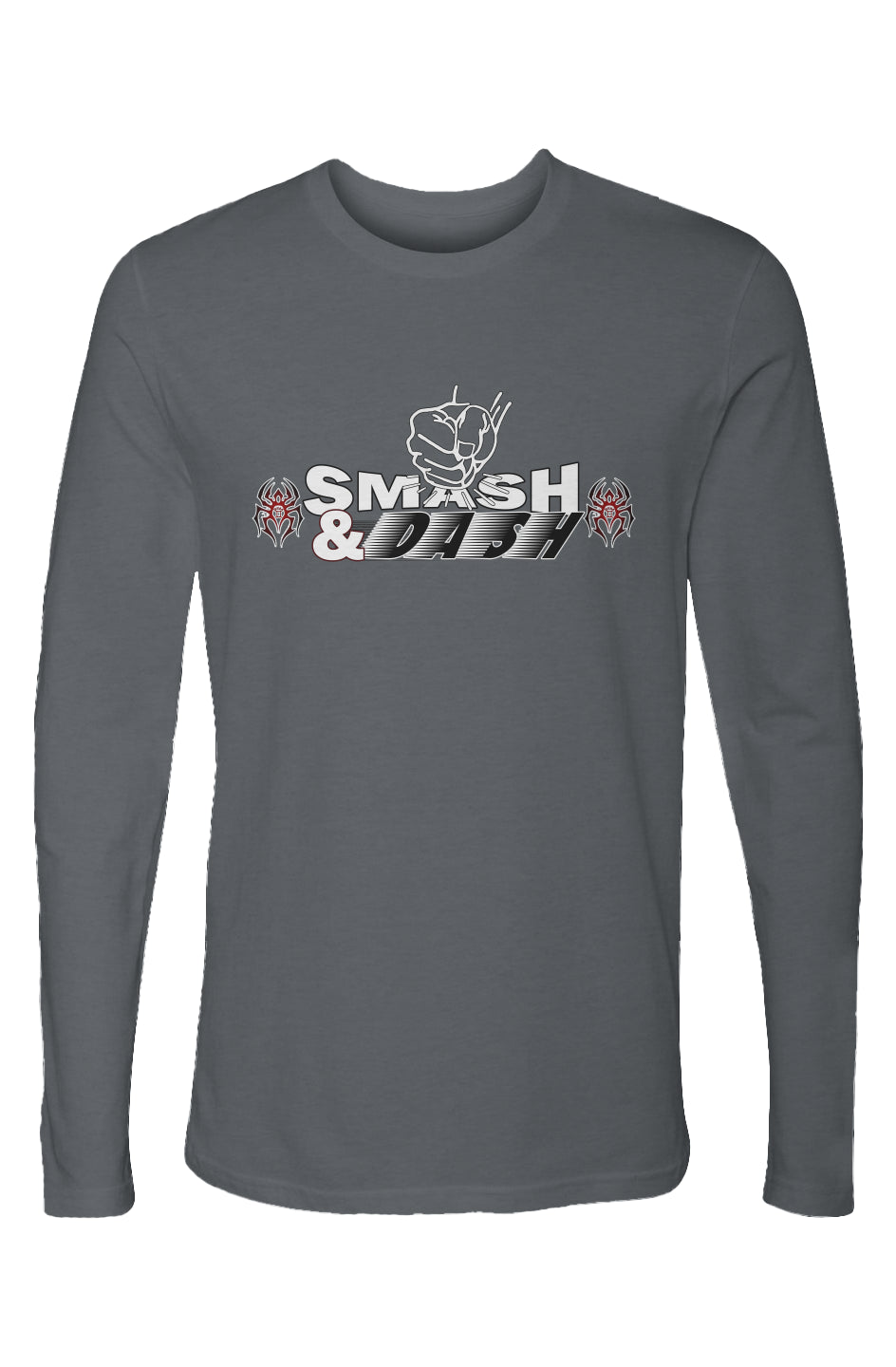 Black Spider Smash & Dash Men's Cotton Long Sleeve Crew