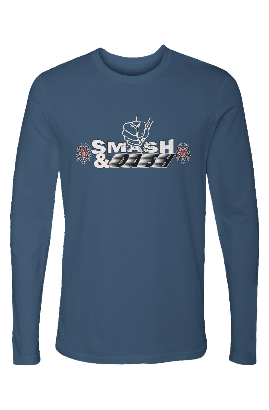 Black Spider Smash & Dash Men's Cotton Long Sleeve Crew