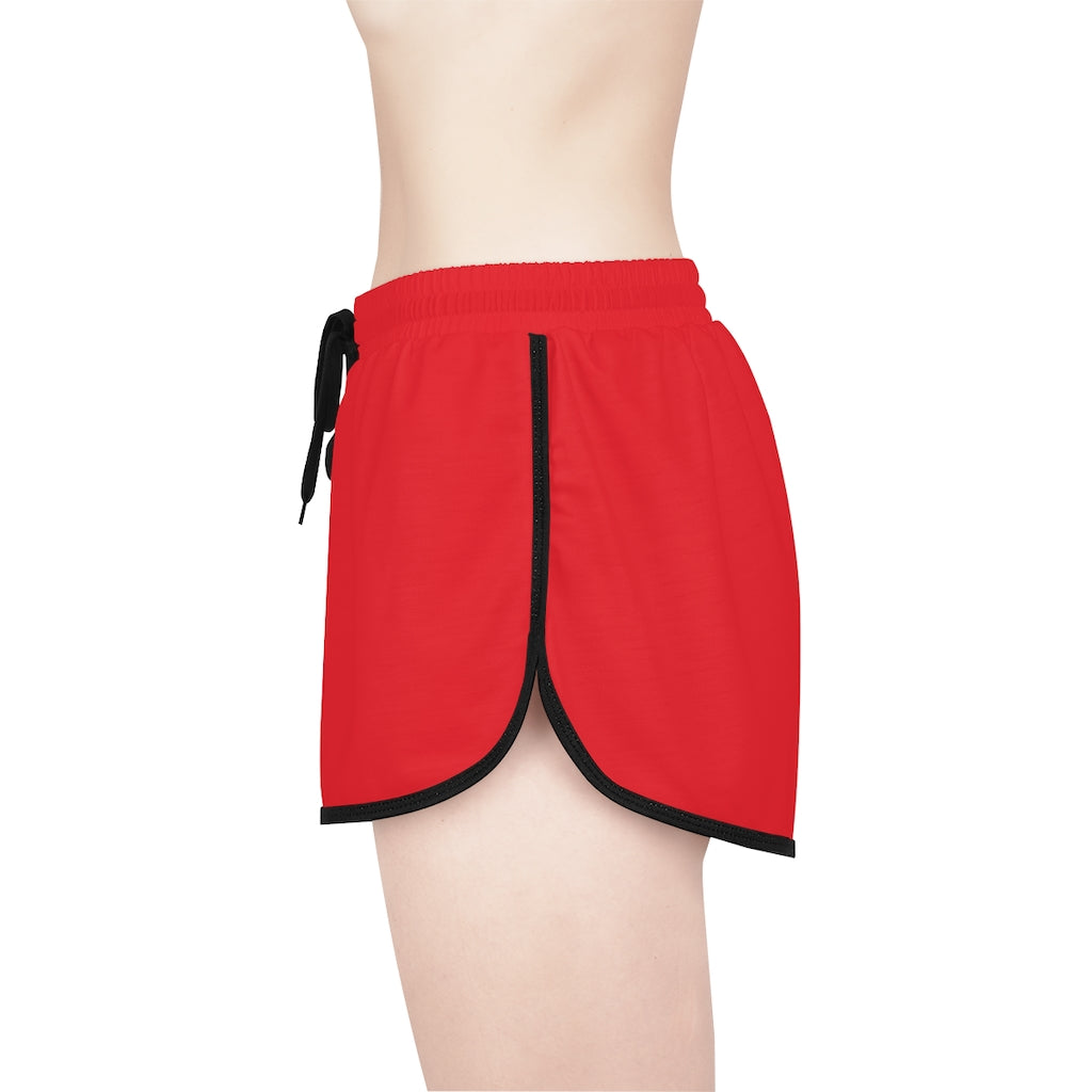 Women's Black Spider (Red w/Black Logo) Relaxed Shorts