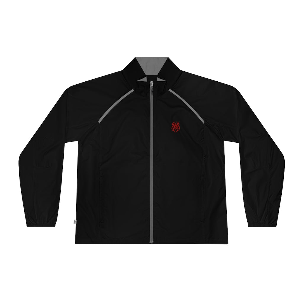 Women's Black Spider (Red Logo) Packable Jacket