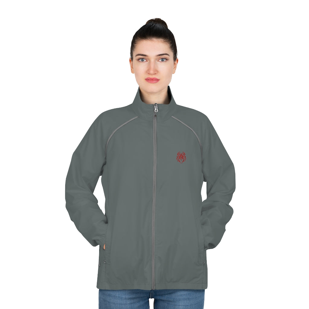 Women's Black Spider (Red Logo) Packable Jacket