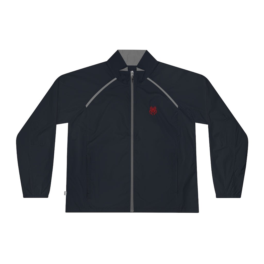 Women's Black Spider (Red Logo) Packable Jacket