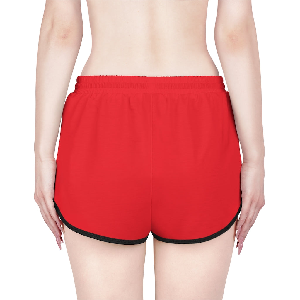 Women's Black Spider (Red w/Black Logo) Relaxed Shorts