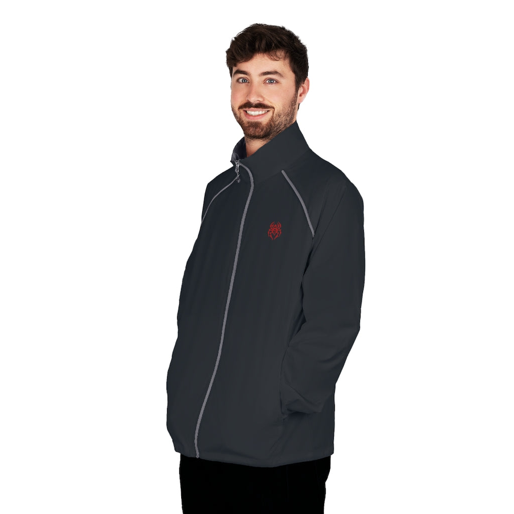 Men's Black Spider (Red Logo) Packable Jacket