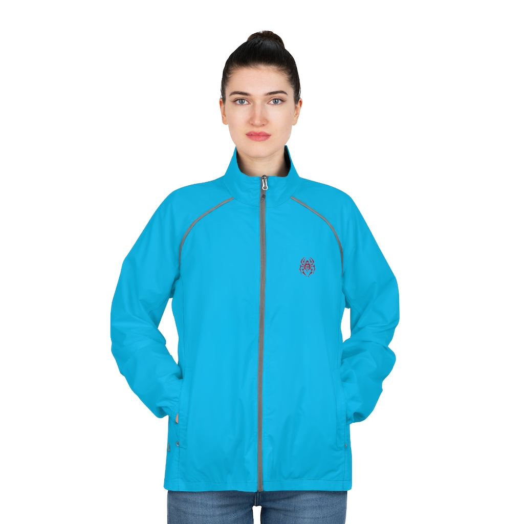 Women's Black Spider (Red Logo) Packable Jacket